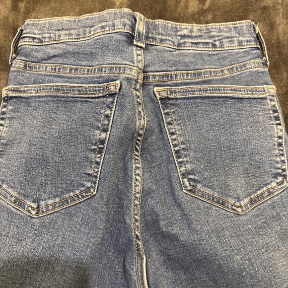 Topshop -Wmns Jeans-Jamie Skinny Stretch-Med Wash Denim-Distressed Hem-26x30 - Picture 15 of 16